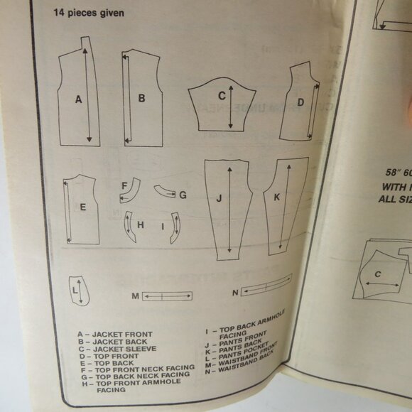 Simplicity 7691 Sewing Pattern EASY UNCUT Top, Jacket, Pants - Picture 4 of 8